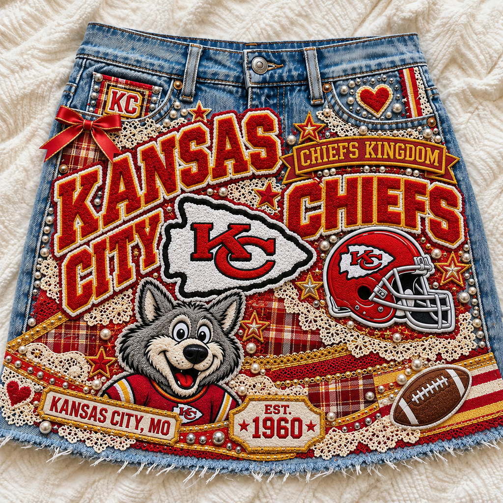 KCC Embellished Denim Skirt NTKO