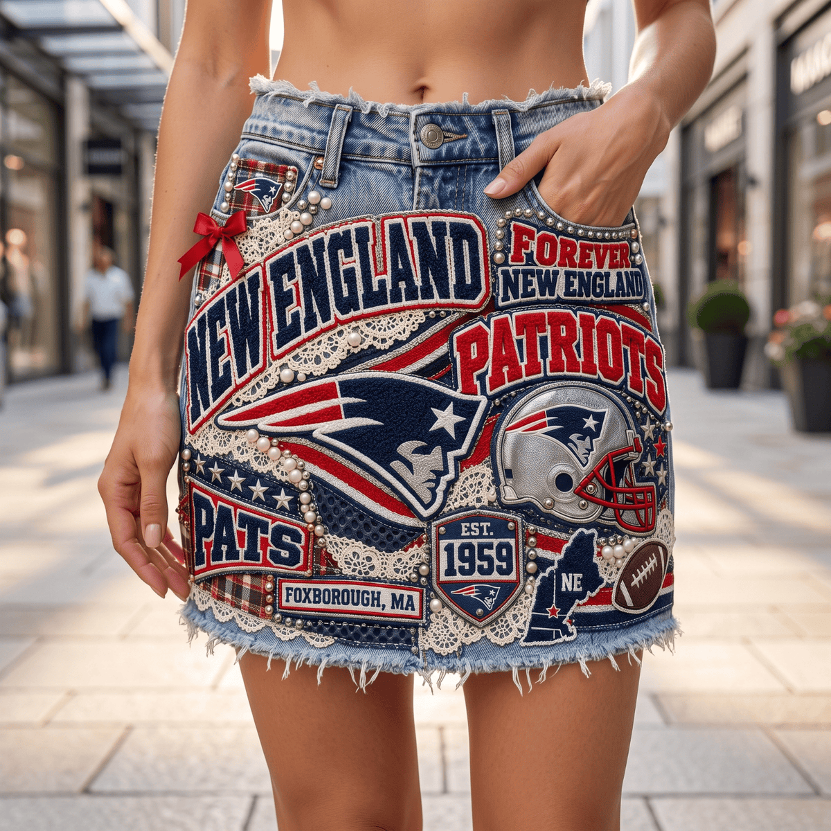 NEP Embellished Denim Skirt NTKO