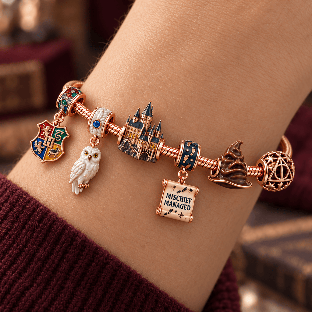 HRP Rose Gold Charm Bracelet Set HQH