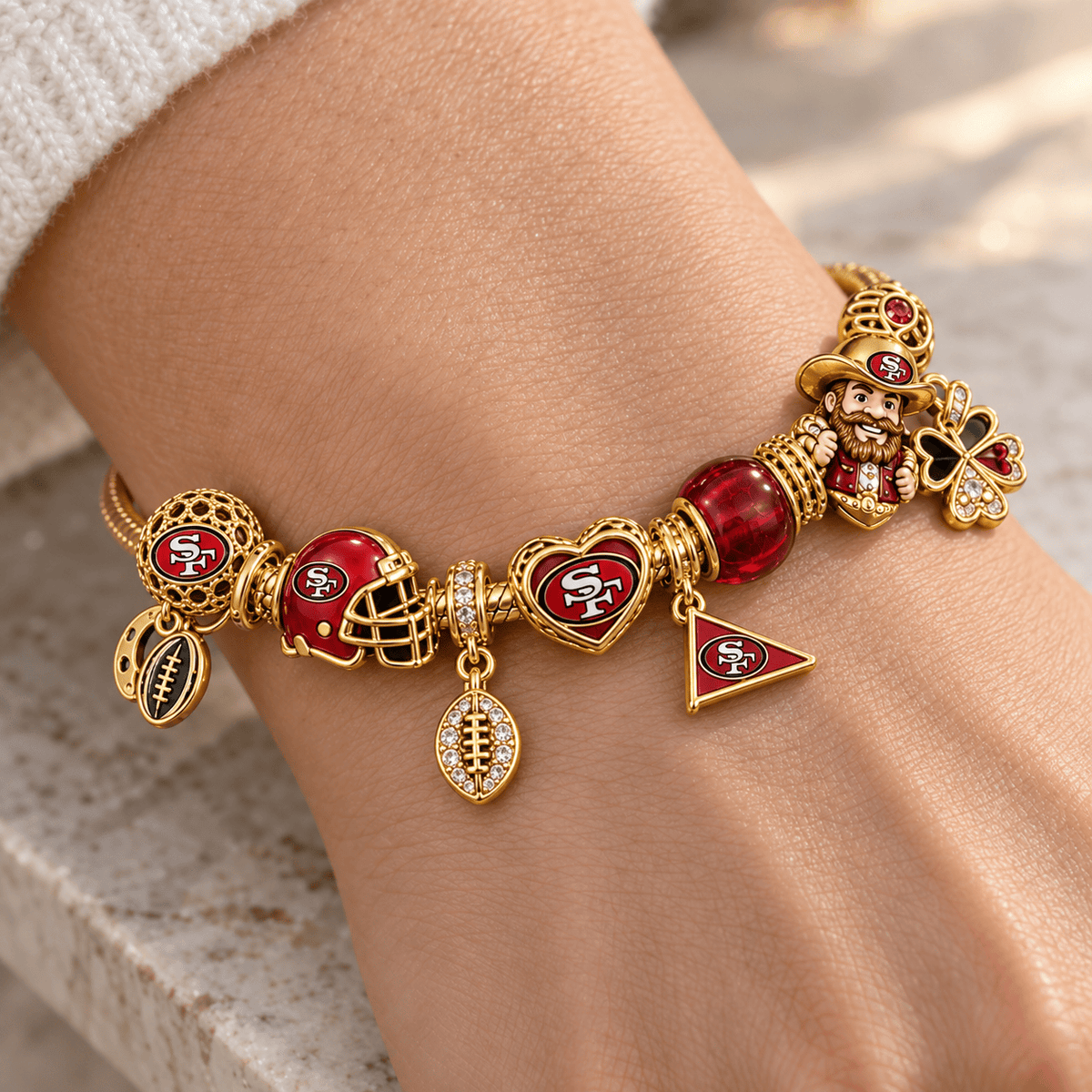 SF49 Gold Charm Bracelet Set PTKL