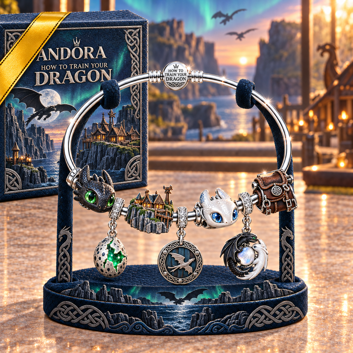 HTTYD Sliver Charm Bracelet Set TMH