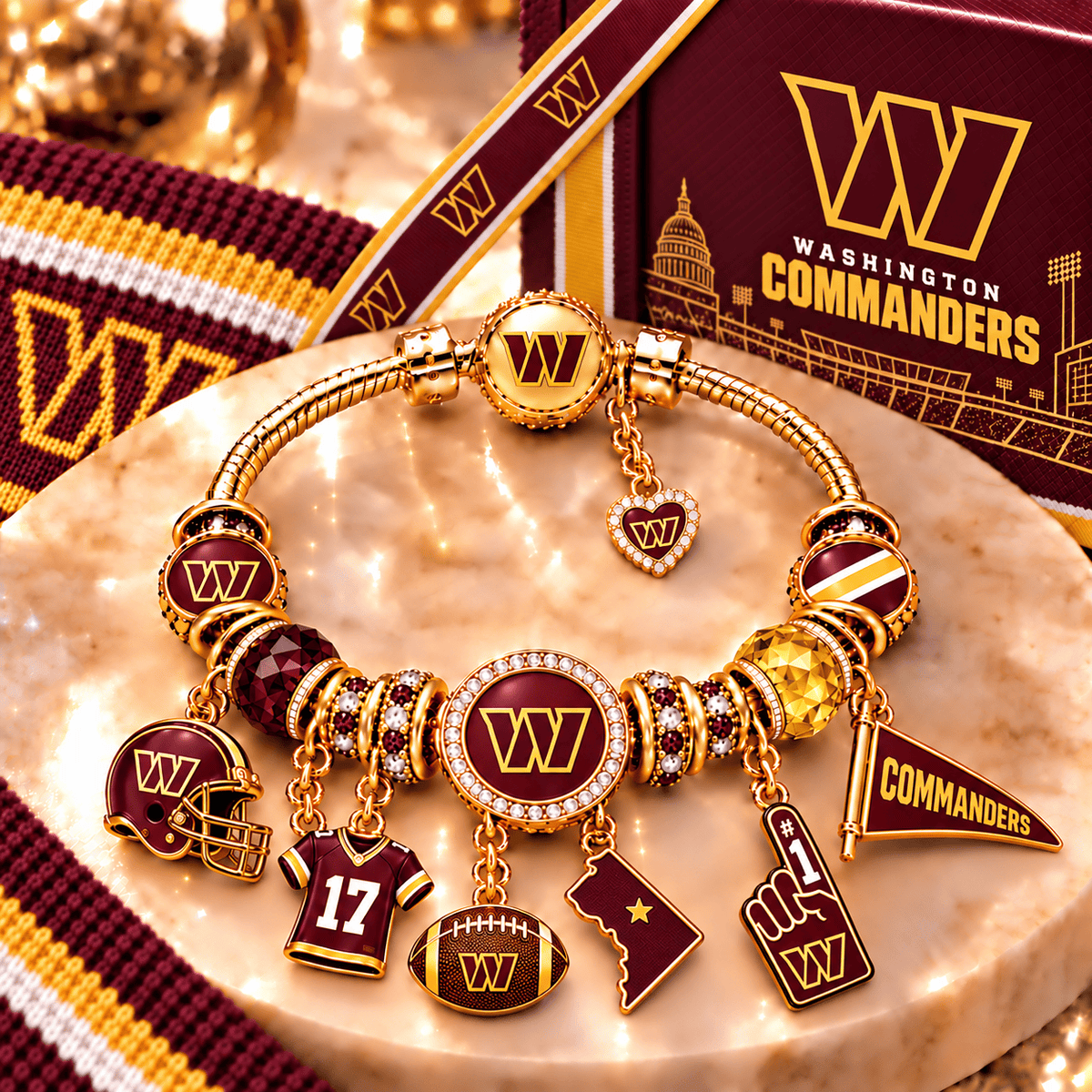 WCD Gold Charm Bracelet Set PNPA