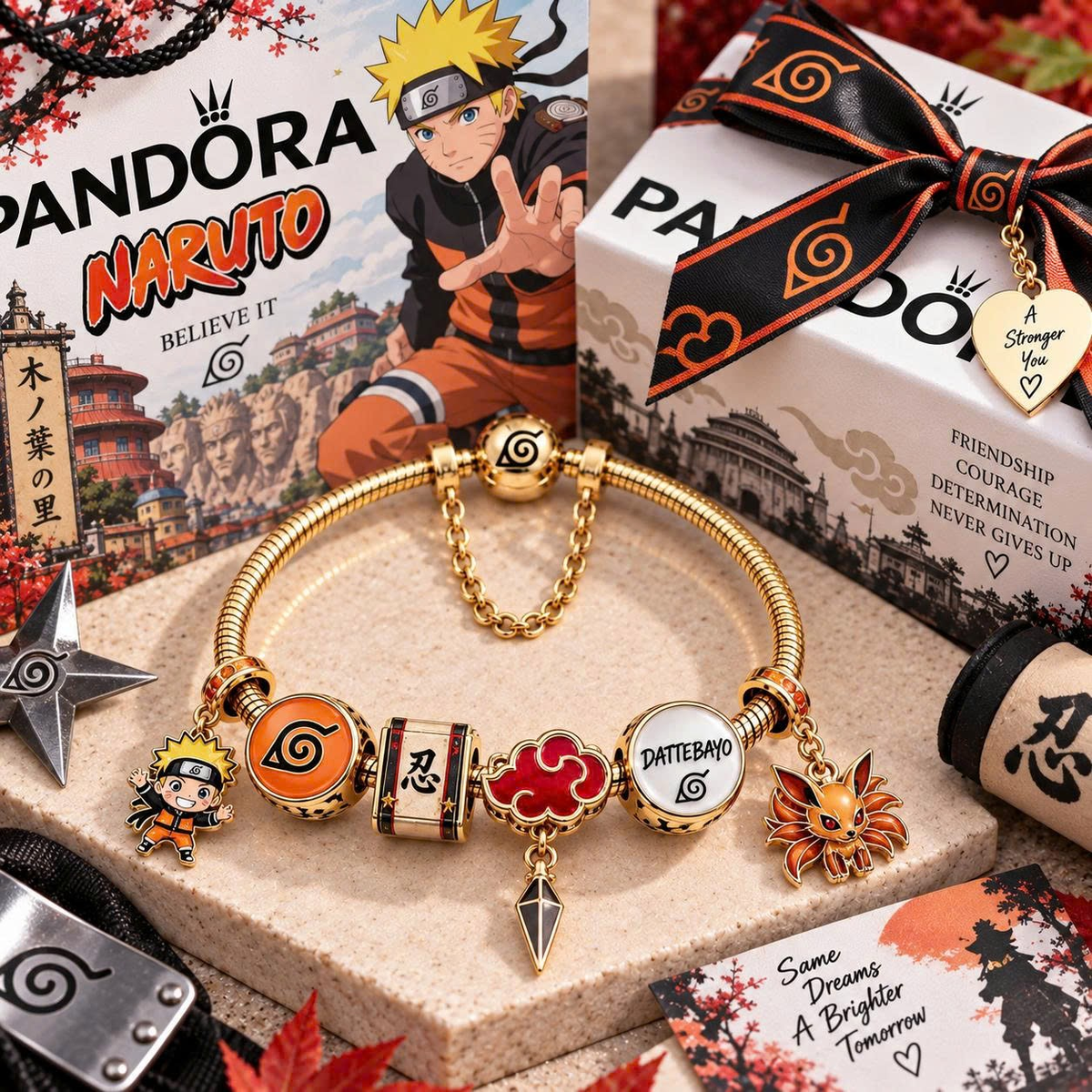 NRT Gold Charm Bracelet Set TTN