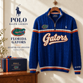 FGT Premium Varsity Cable-Knit Quarter-Zip Sweater NHVH