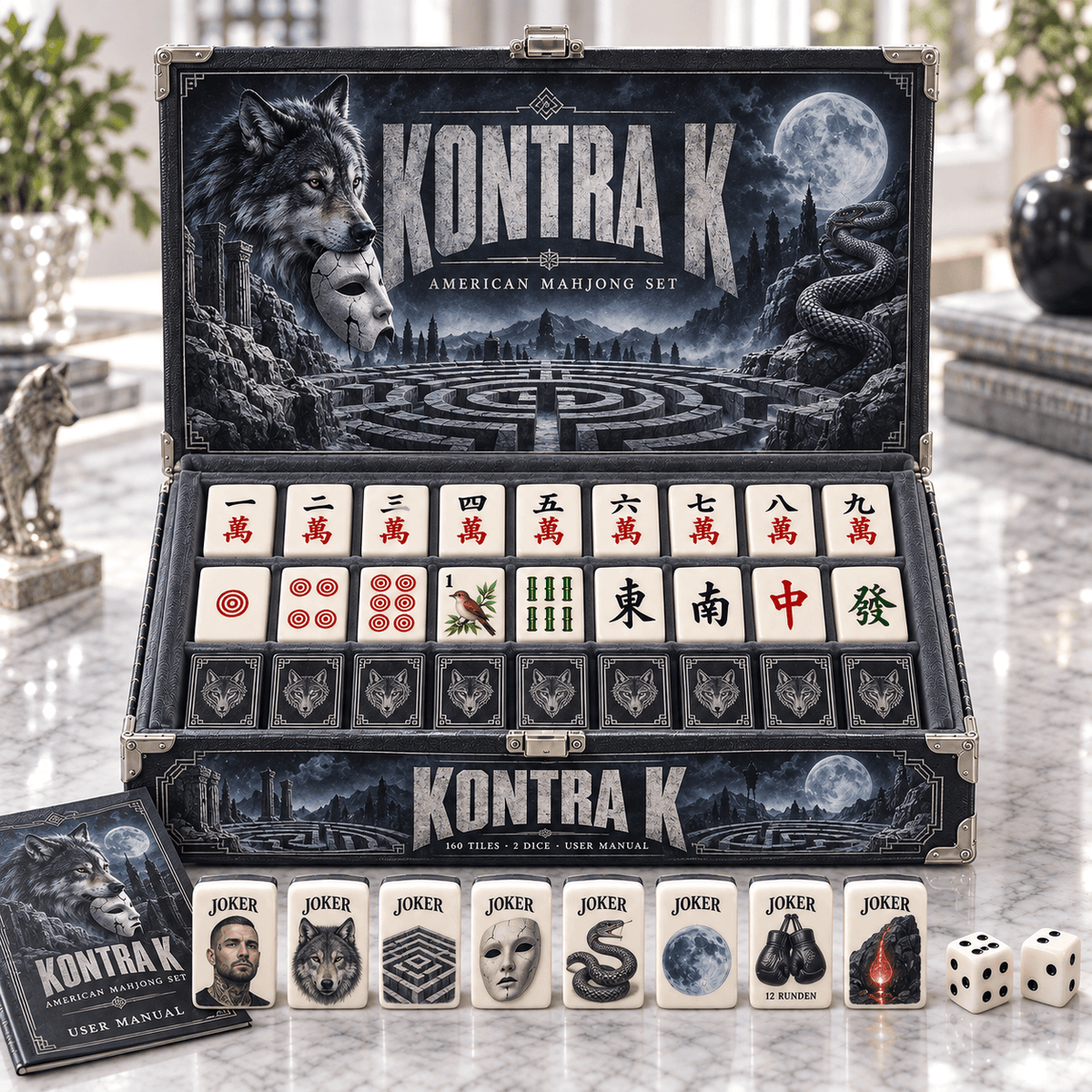Premium KNTK Mahjong Tiles Set TTMH