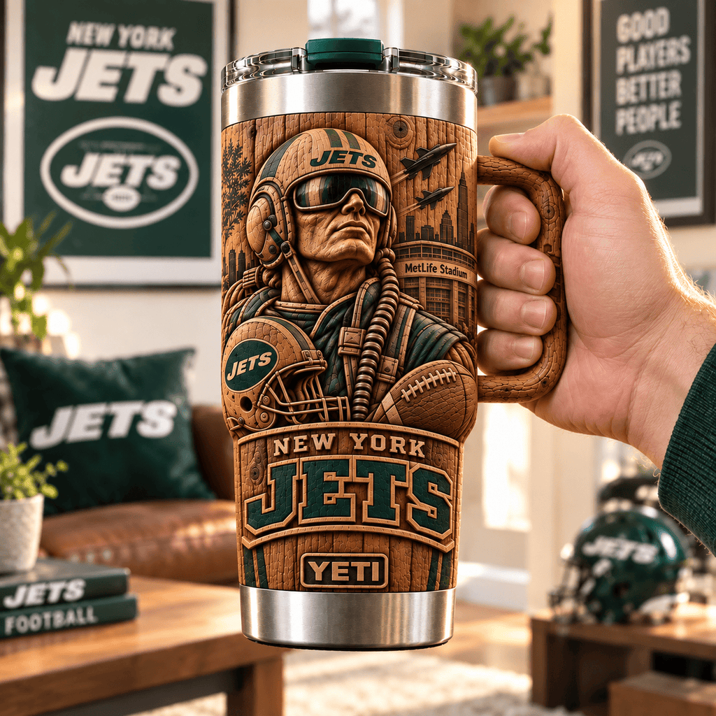 NYJ- 40oz Woodgrain Relief Tumbler NTTB