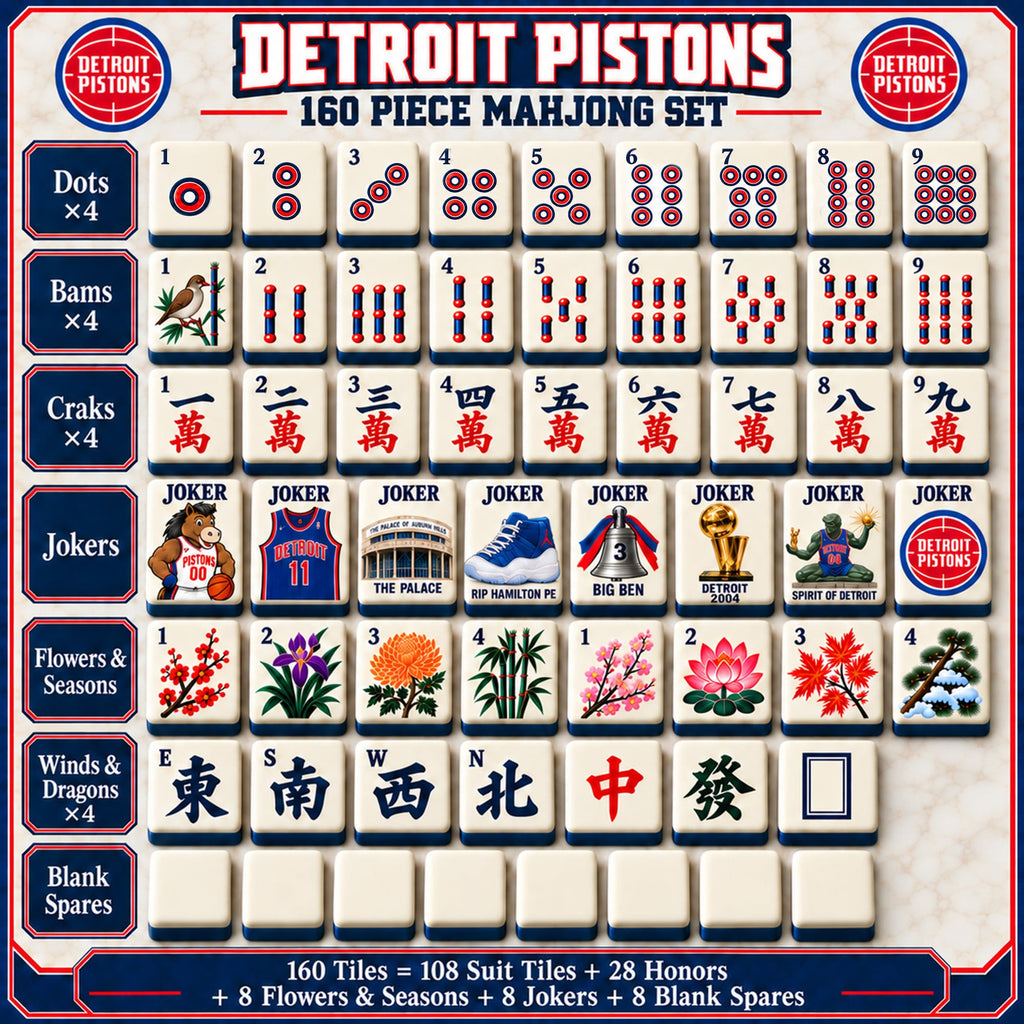 Premium DTP Mahjong Tiles Set TTMH