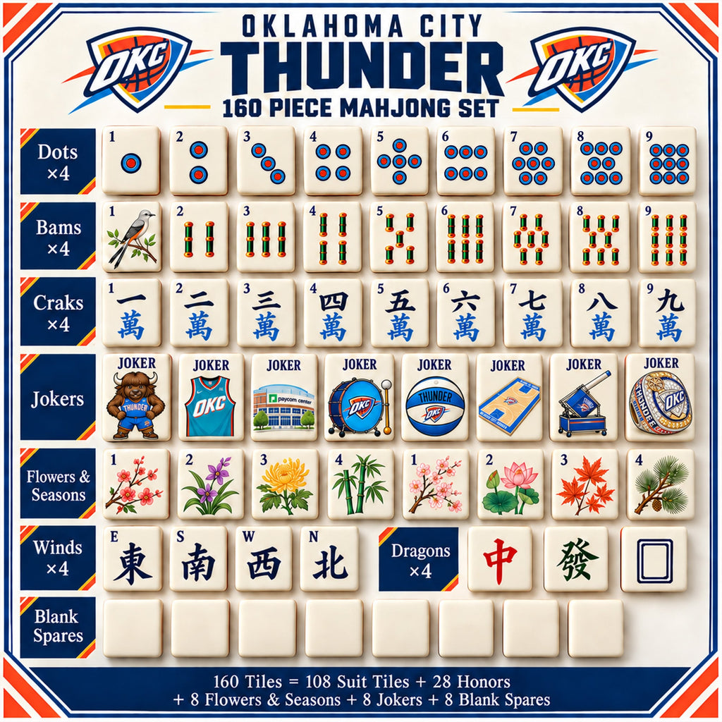 Premium OCT Mahjong Tiles Set TTMH