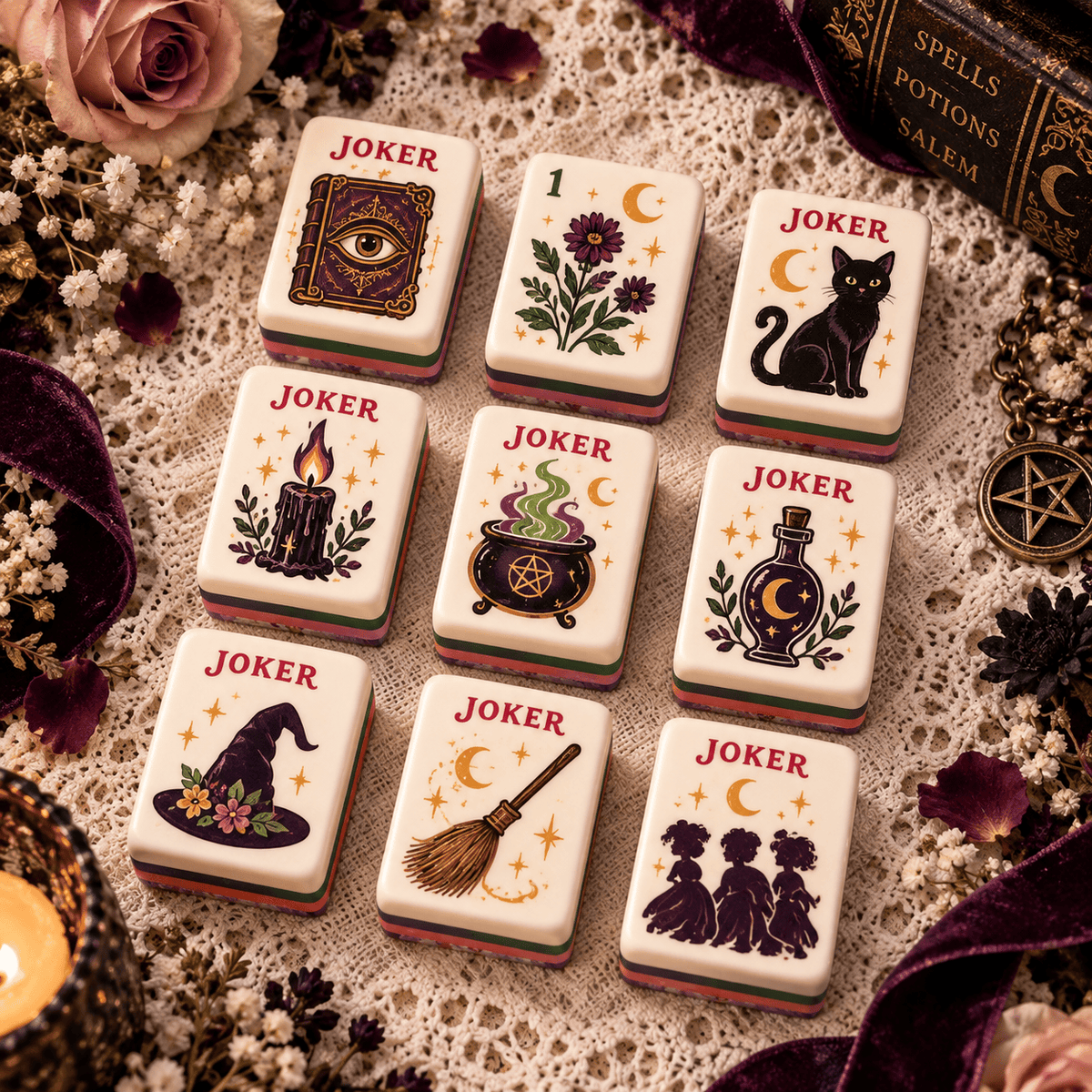 Premium HCPC Mahjong Tiles Set TNSM