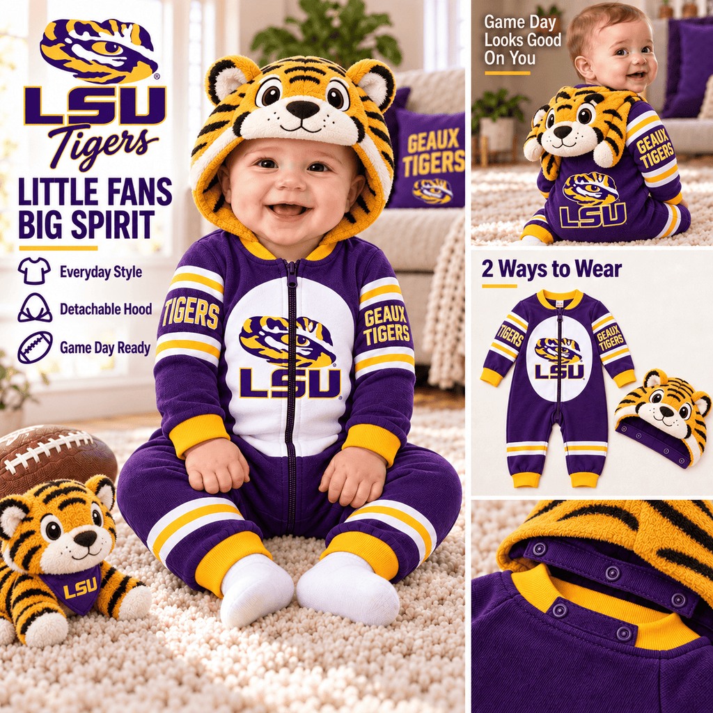 LSU Premium Hooded Romper TMH