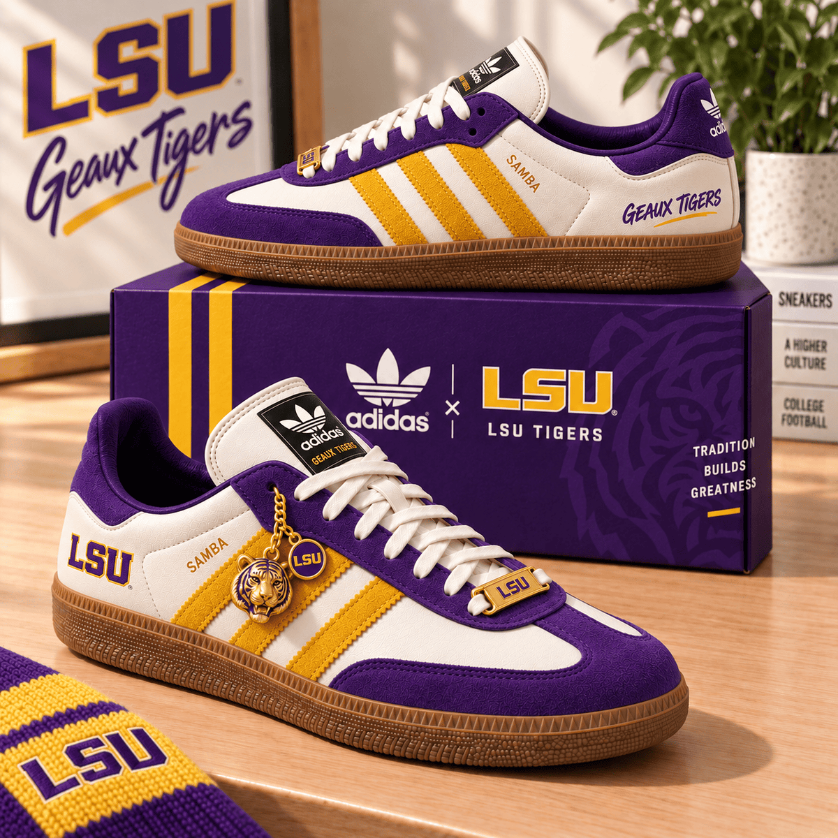 LSU Premium Custom Low-Top Sneakers PNPA