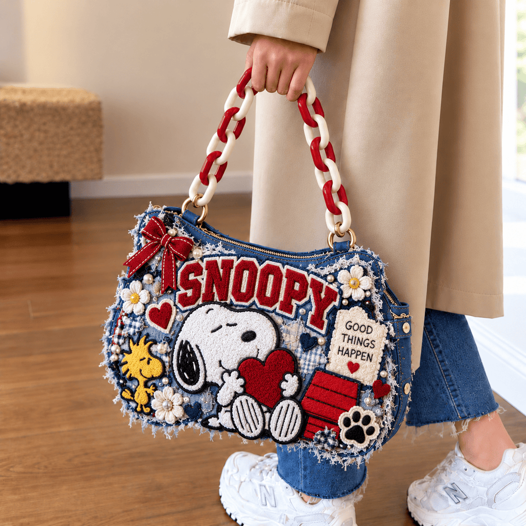 SNPY Sculptural Embroidered Denim Handbag NTKO
