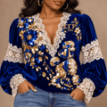 SGRO Lace-Trimmed Women’s Blouse HTTT