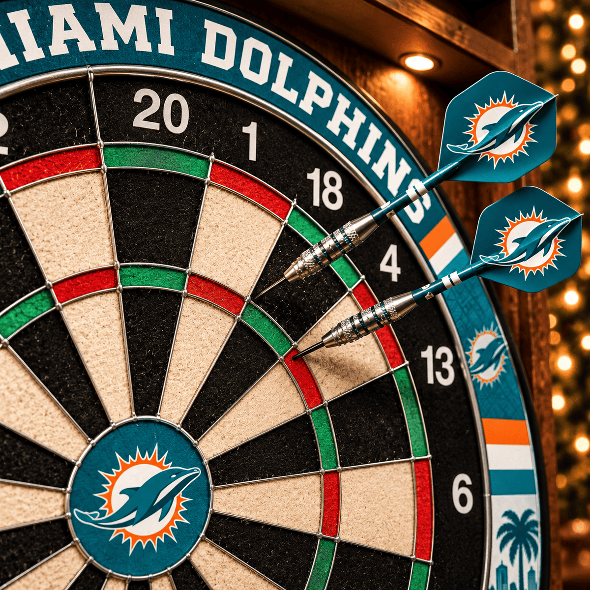 MDP Premium Dartboard Cabinet Set – Wall-Mounted Dart Game PNPA
