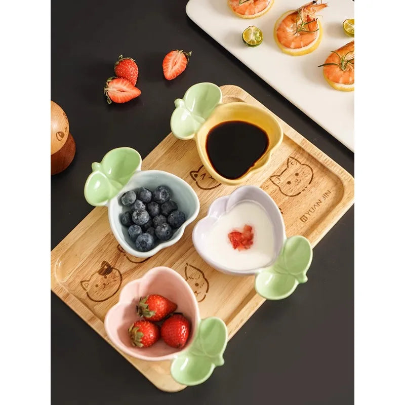 Premium Sauce Dish Ceramic Creative Flavor Dish Exquisite Japanese Cute Seasoning Dish